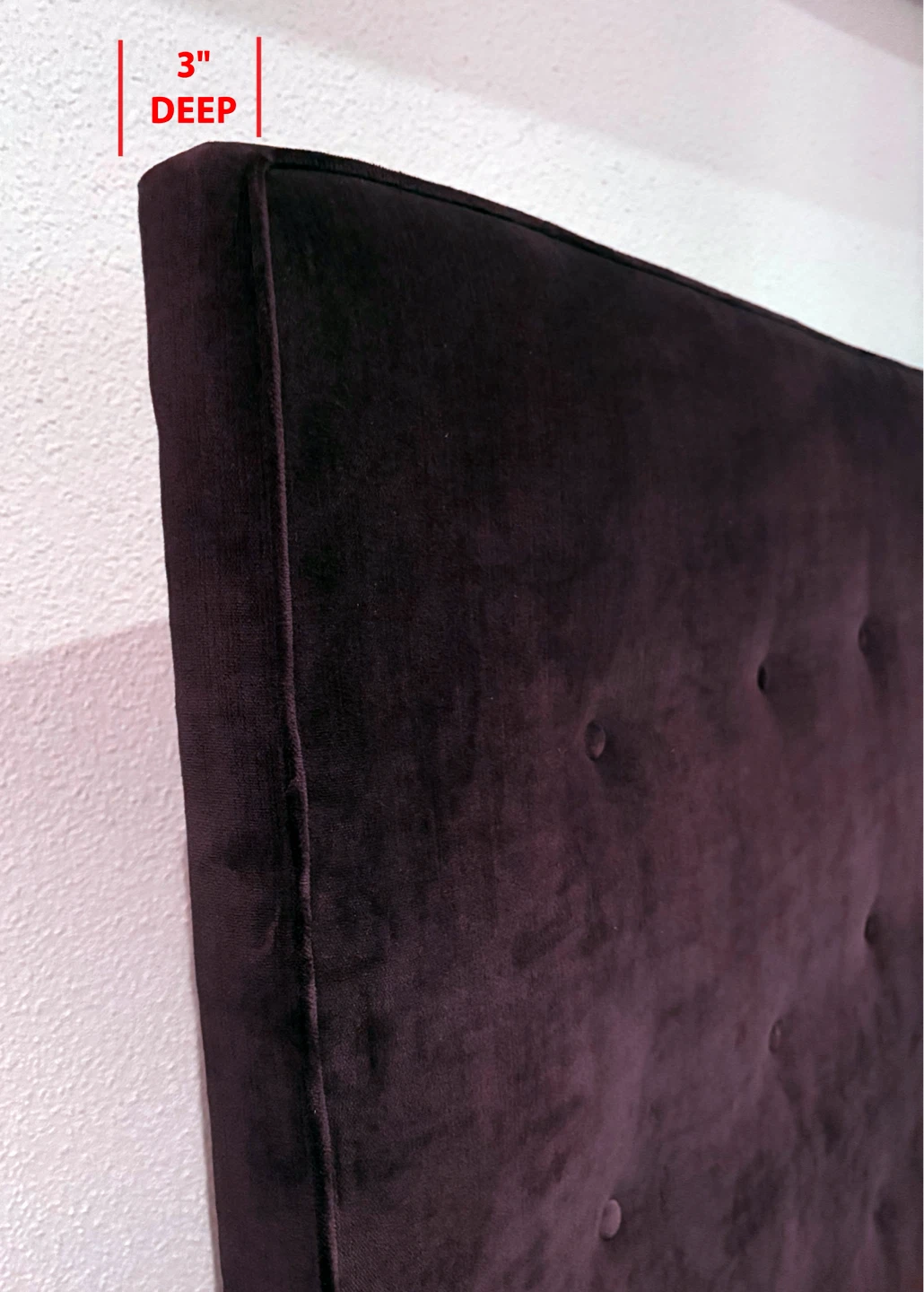 Queen Size Plum Tufted Headboard - photo 3