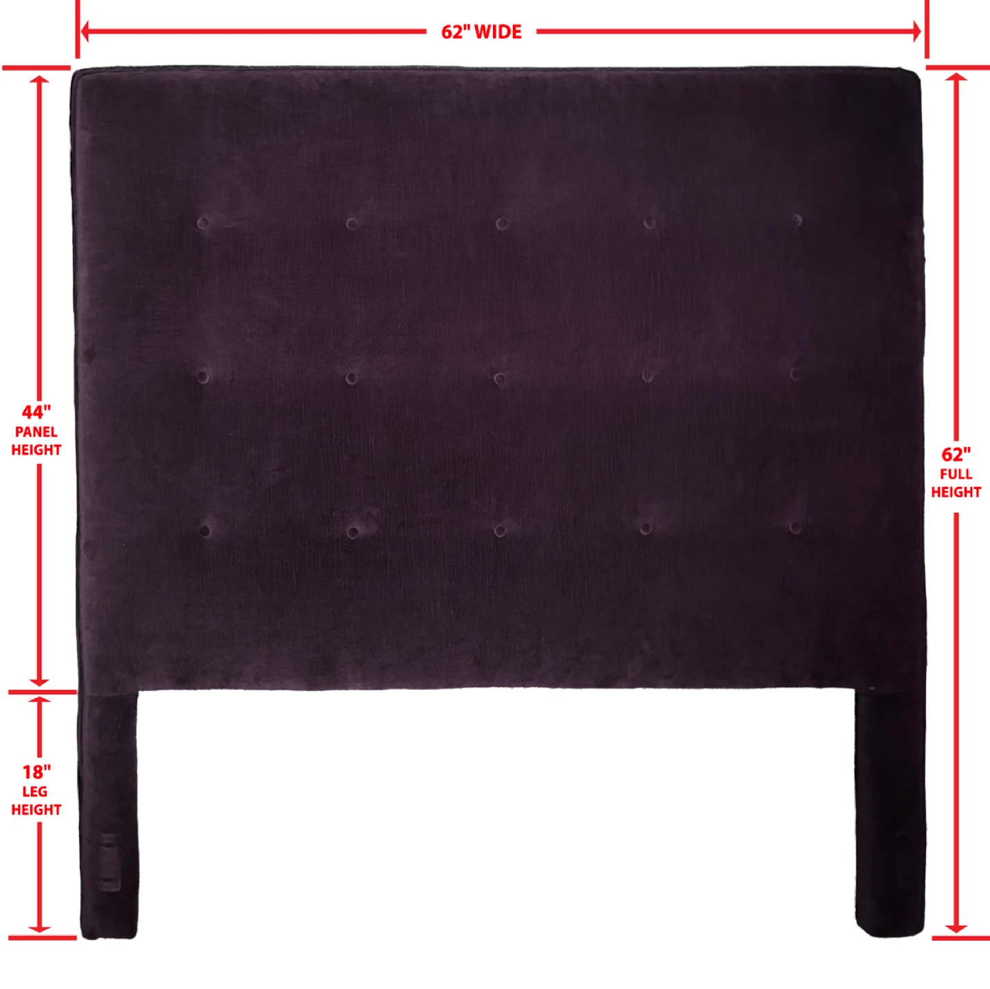 Queen Size Plum Tufted Headboard - photo 2
