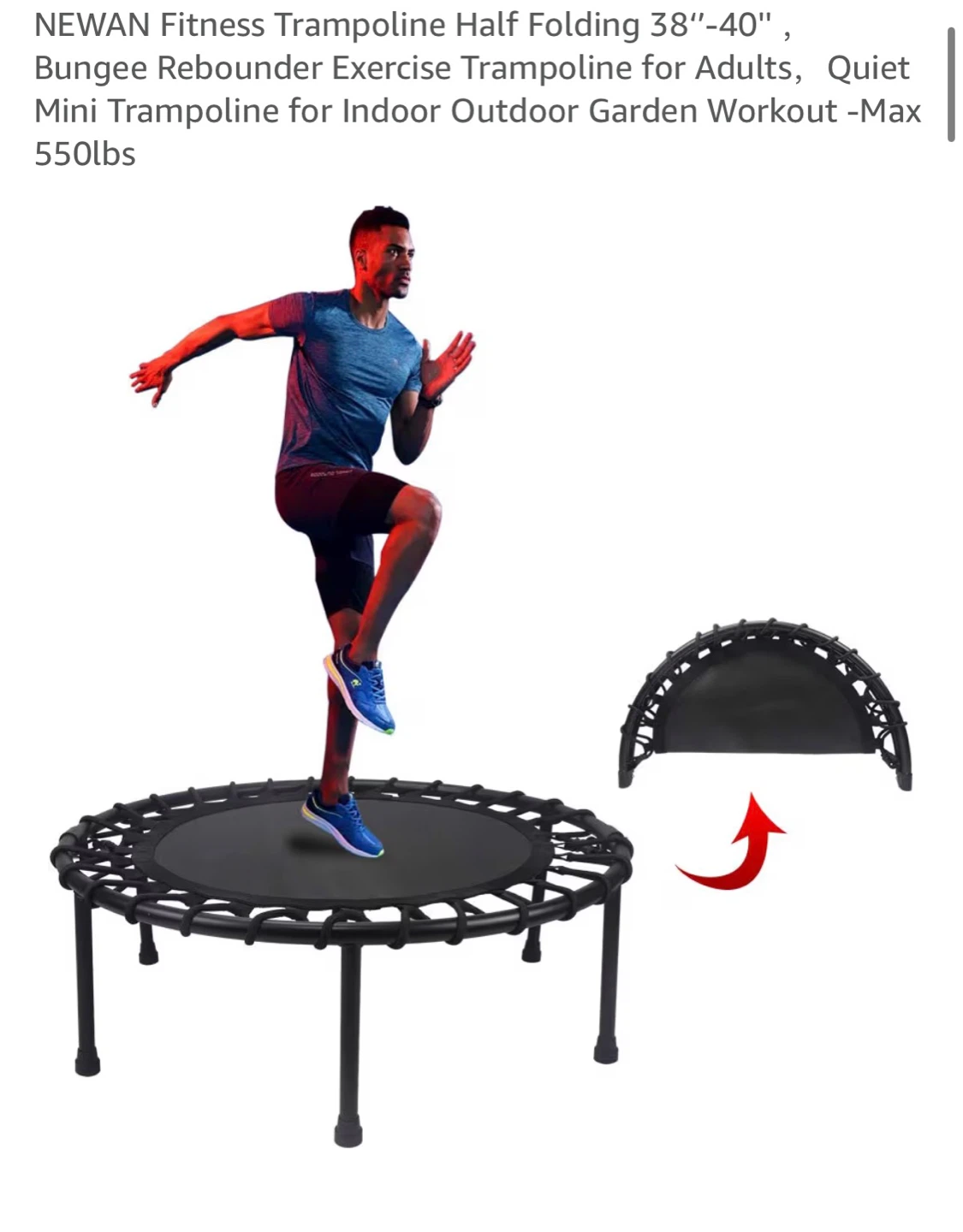 Folding Trampoline 38" Rebounder - photo 3