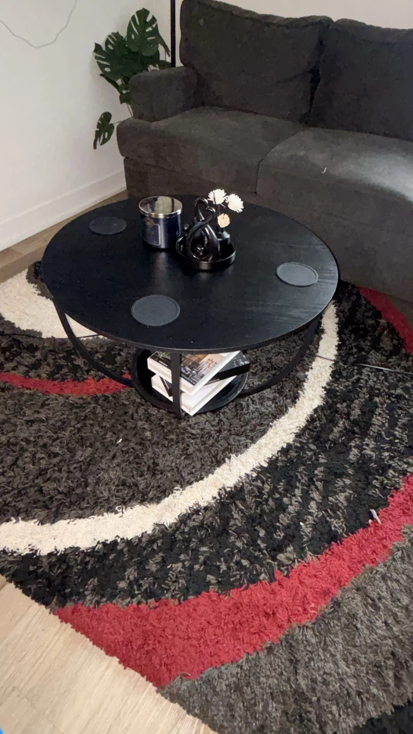 Black Round Coffee Table - photo 2