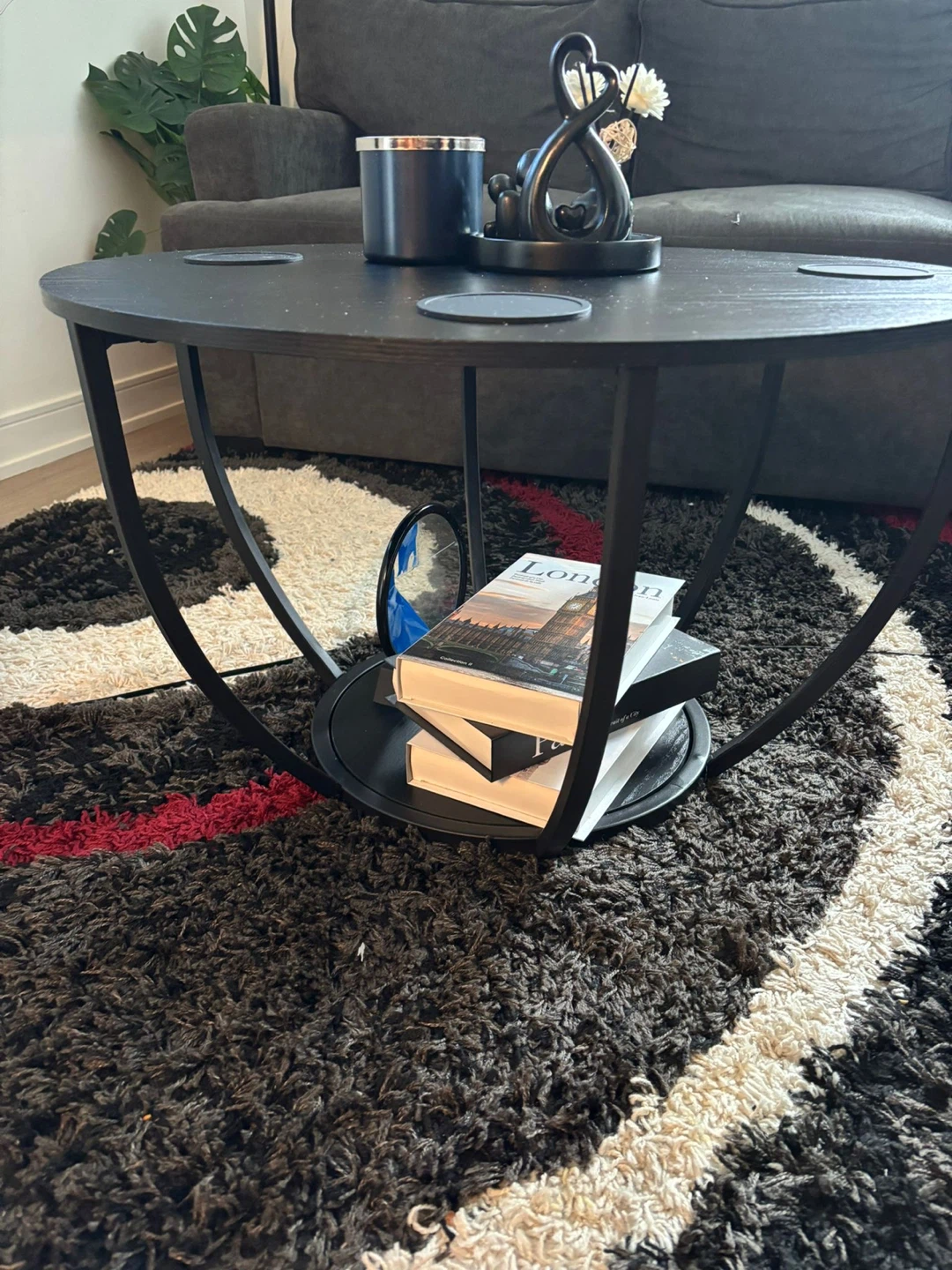 Black Round Coffee Table
