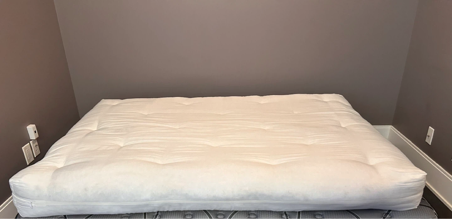 Premium handmade futon, barely used(spare den area)