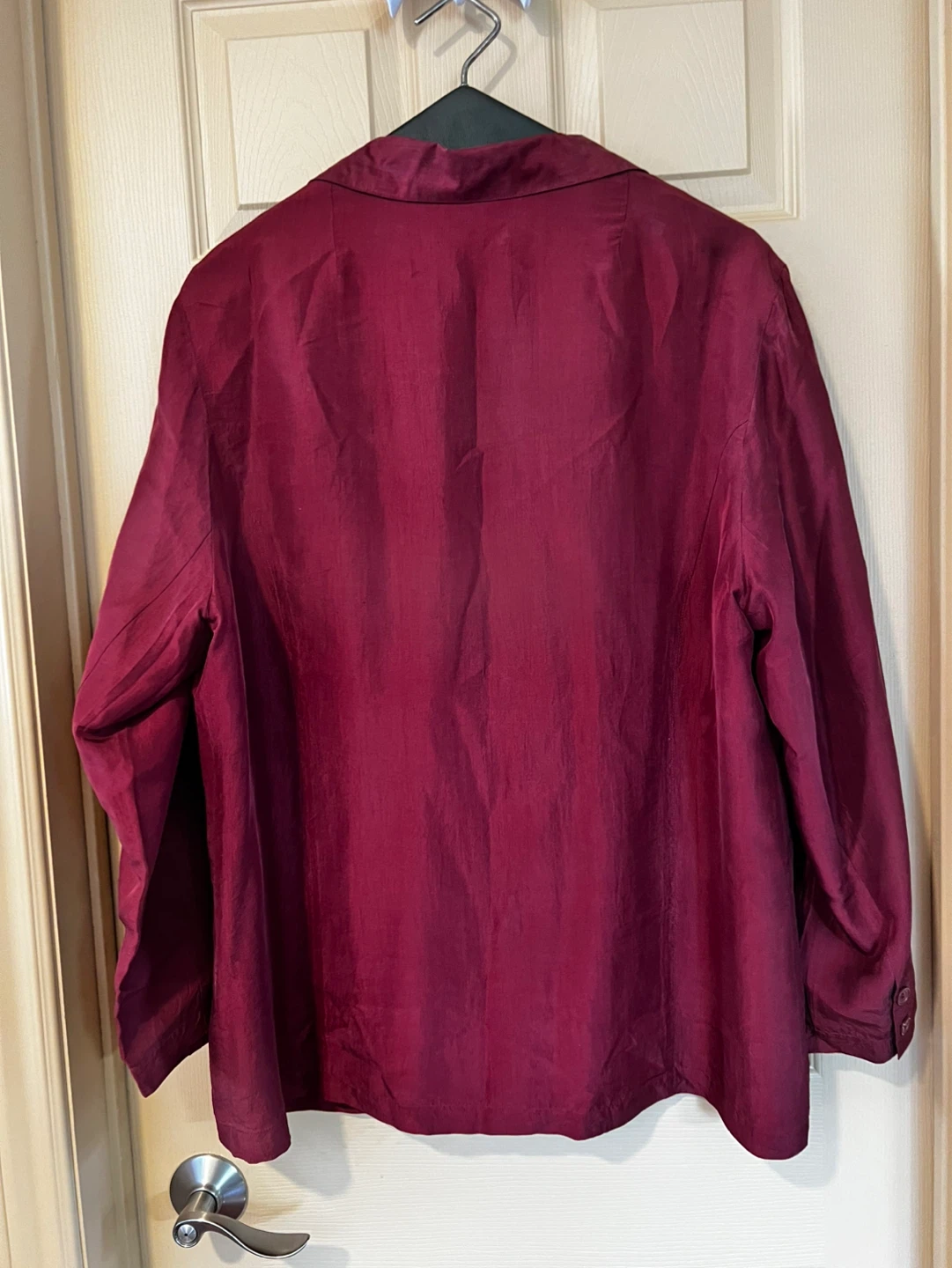 Maroon Silk Blazer Size 42 - photo 2