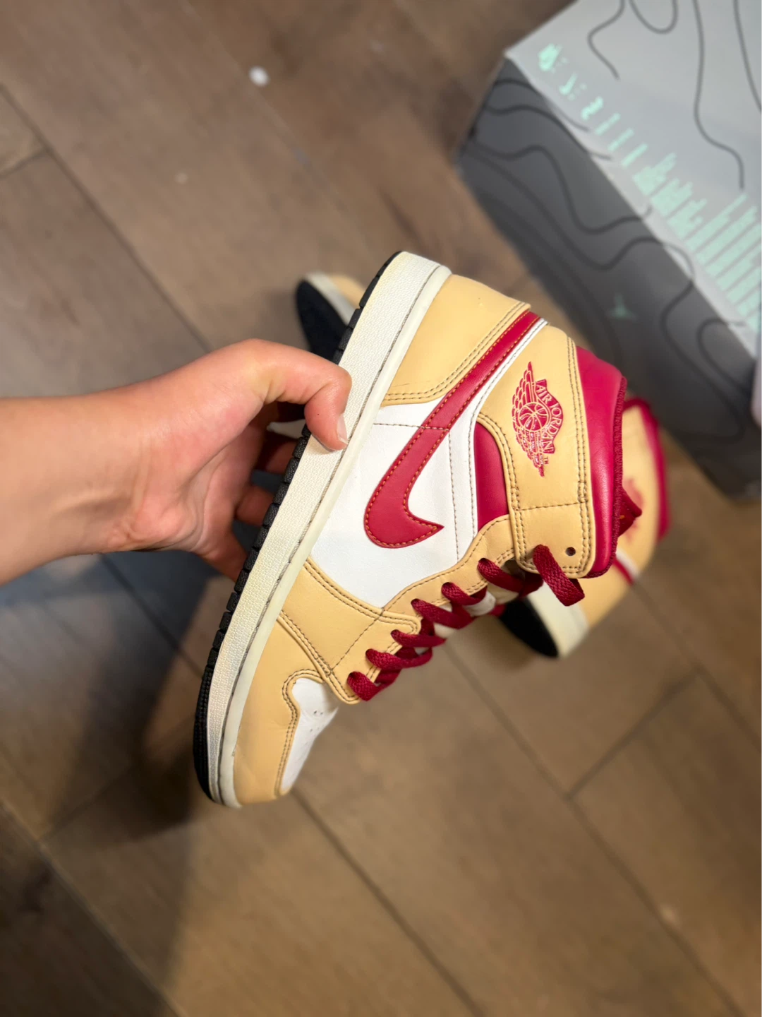 Air Jordan 1 Mid SE 'Light British Tan' Sneakers - photo 3