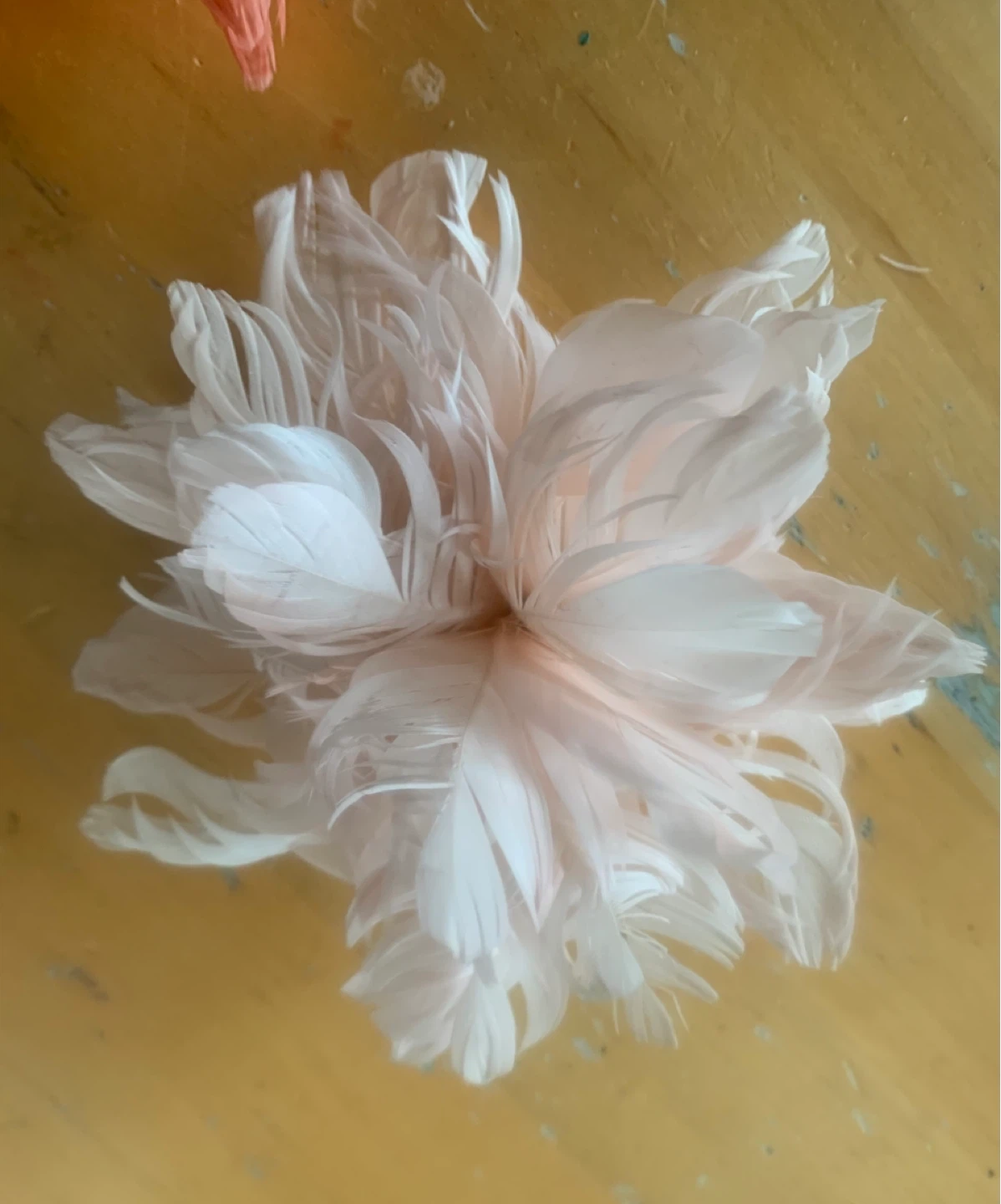 Feather Flower Brooches/Hair Clips - set - photo 3
