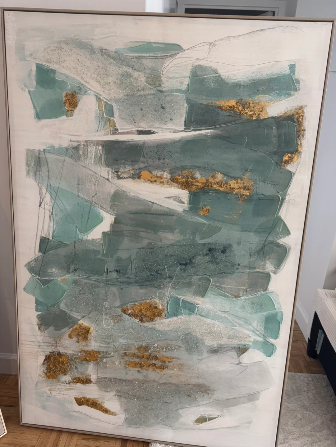 Abstract Wall Art with Gold Accents - photo 4