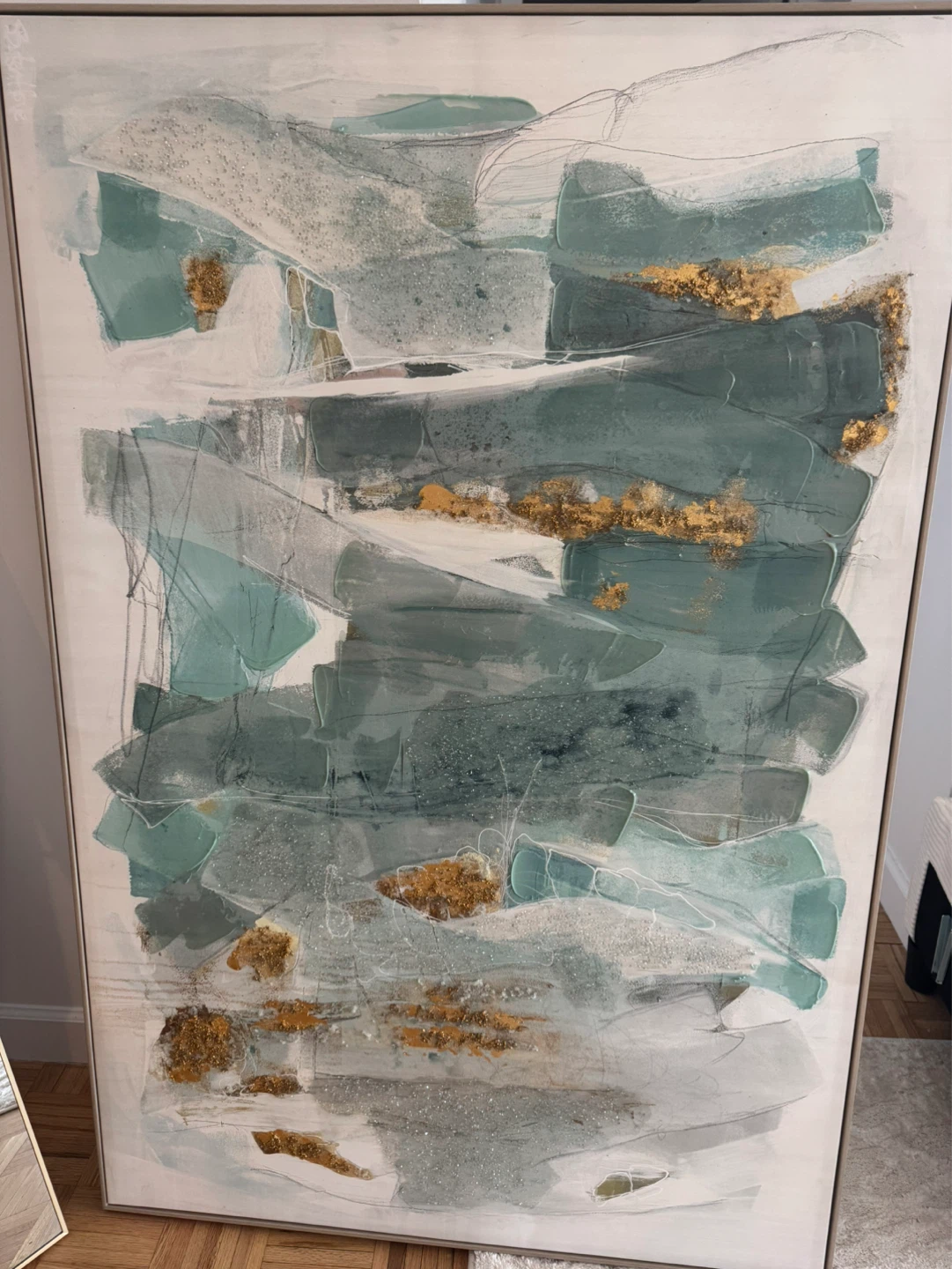 Abstract Wall Art with Gold Accents - photo 3