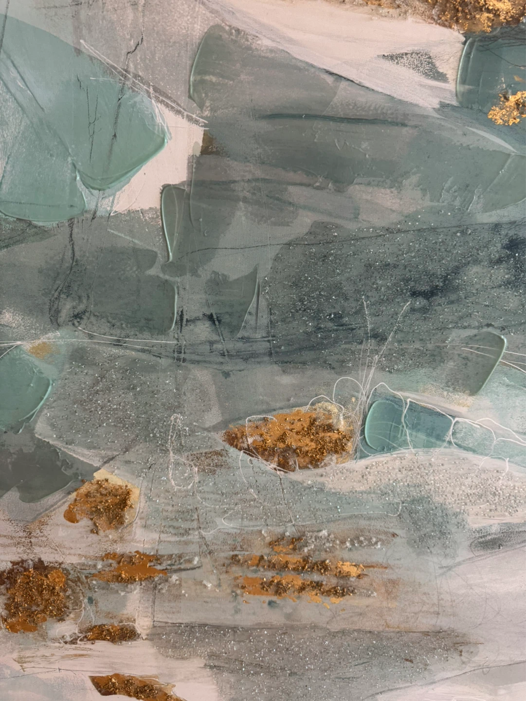 Abstract Wall Art with Gold Accents - photo 2