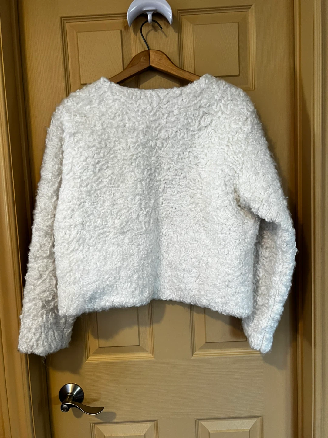 White Faux Fur Sherpa (wool) Jacket - photo 2