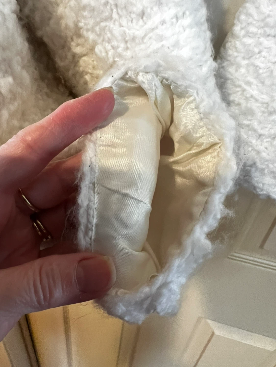 White Faux Fur Sherpa (wool) Jacket - photo 4