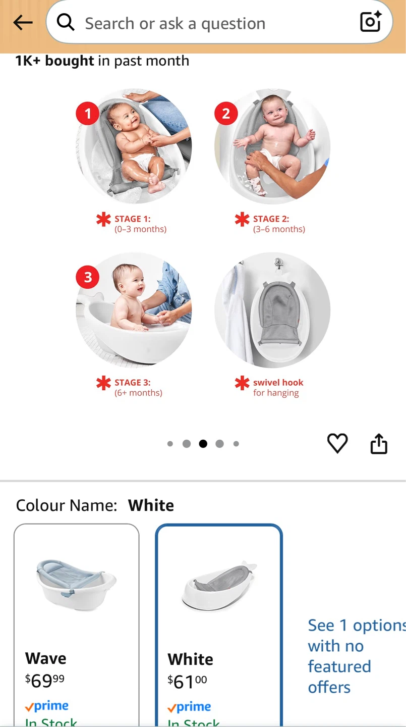 Skip Hop Baby Bath Tub White - photo 2