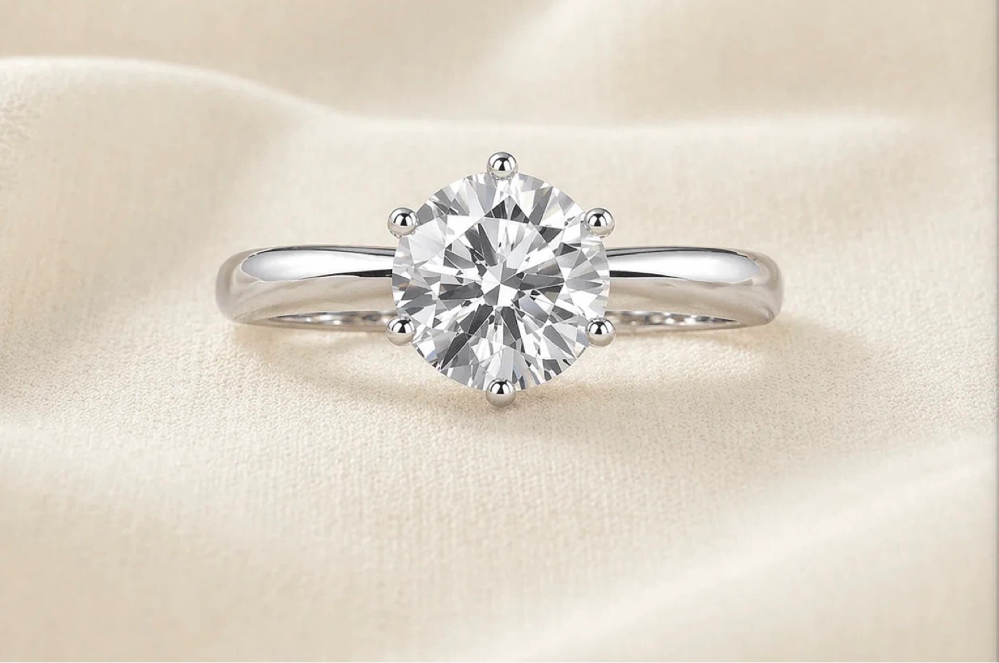 VVS1 Moissanite Engagement/Promise Ring