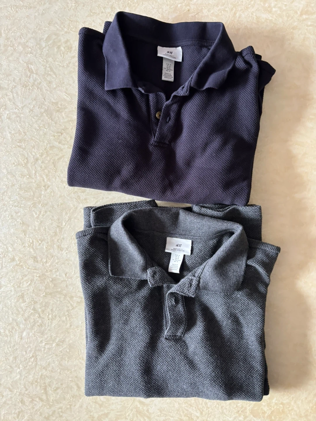 🌱H&M Men's Polo Shirts - Size Medium (2-Pack) - photo 4