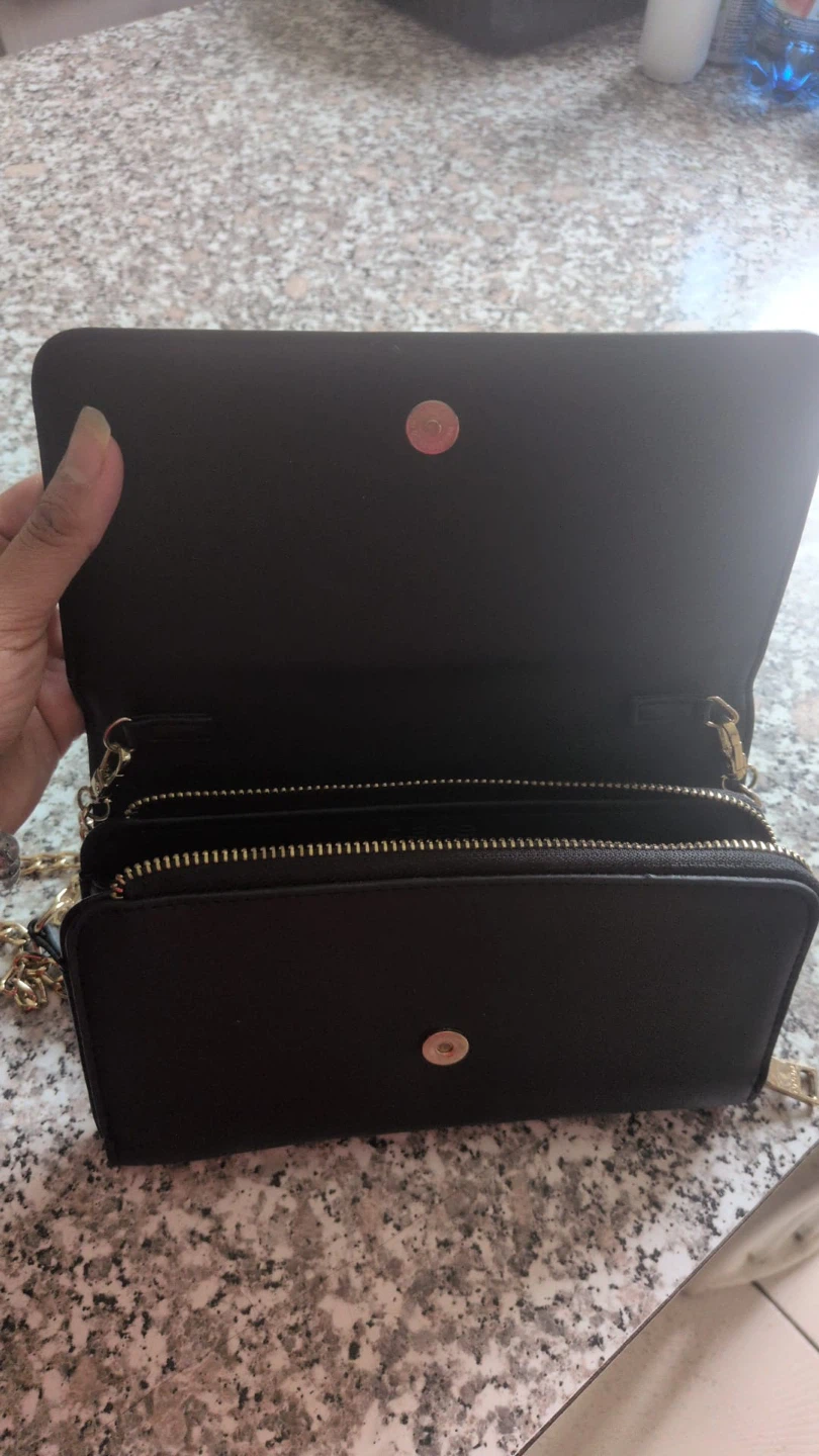 Bebe Black Chain Wallet Clutch - photo 2