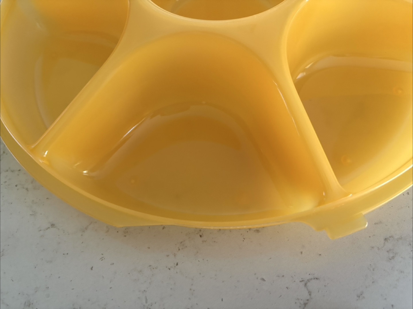 Yellow Divided Serving Platter with Lid - photo 3