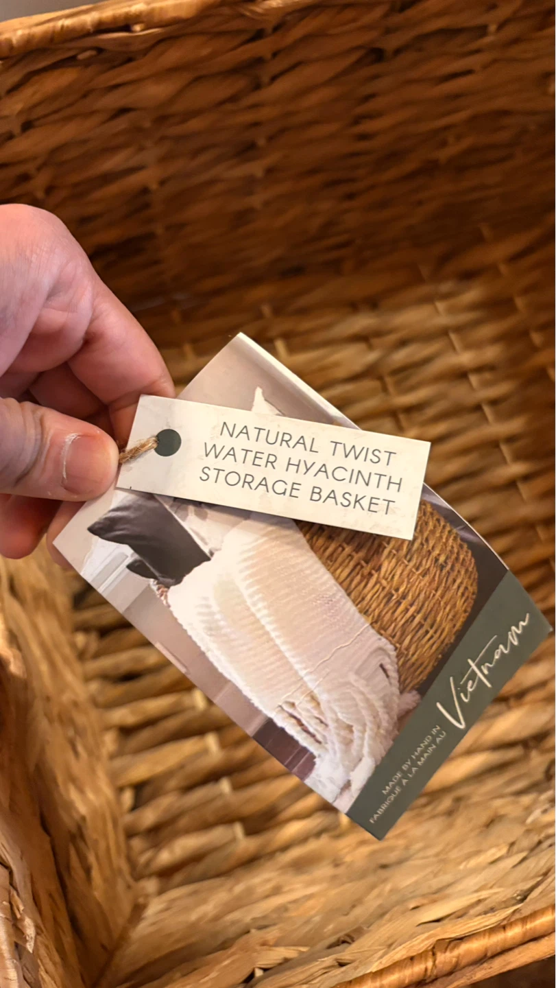 Natural Twist Water Hyacinth Storage Basket - photo 5