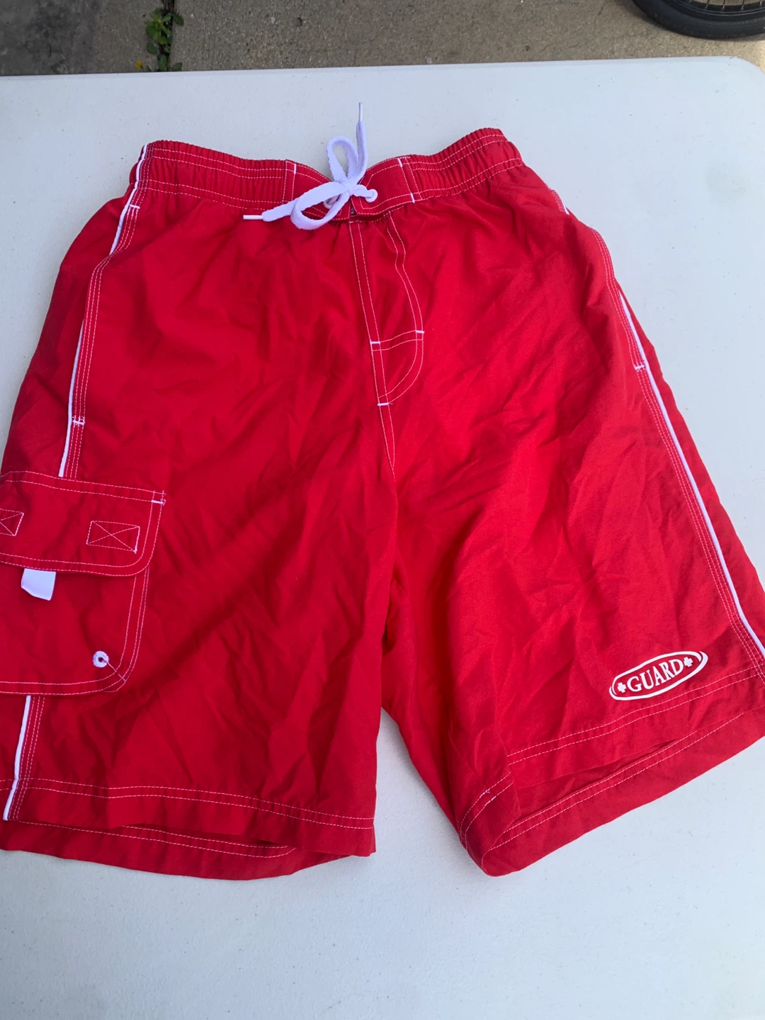 Guard Red Swim Trunks