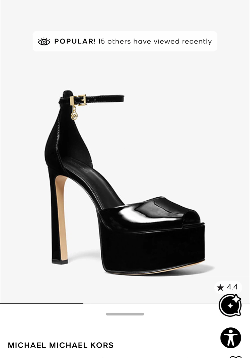 MICHAEL KORS Black Patent Leather Platform Heels