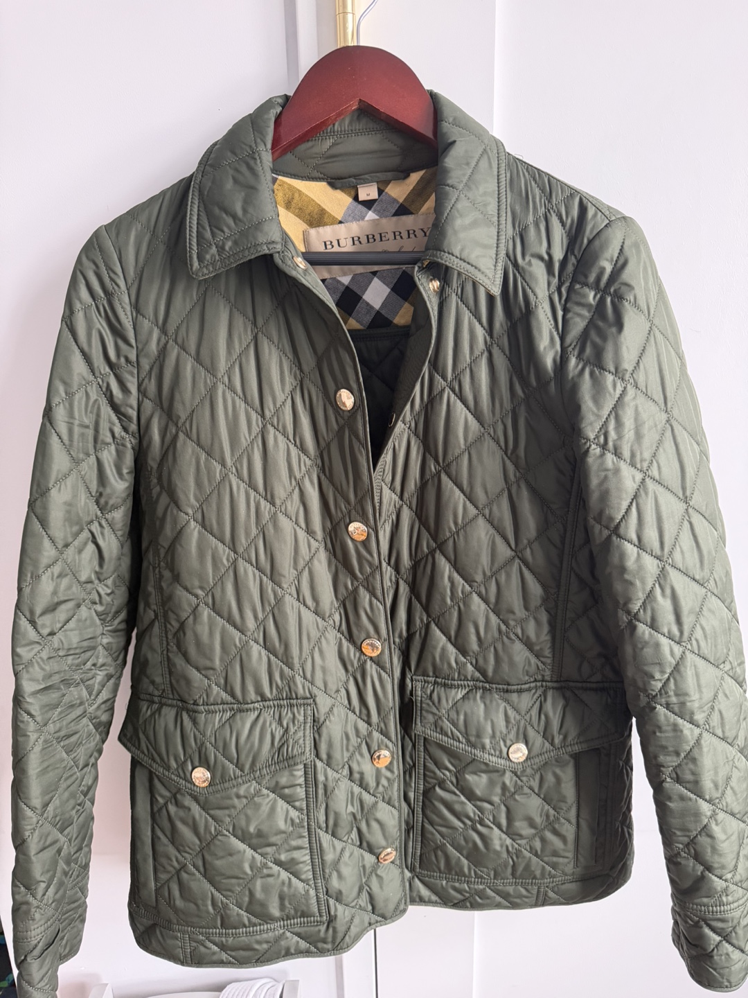 Burberry Quilted Jacket - Olive Green