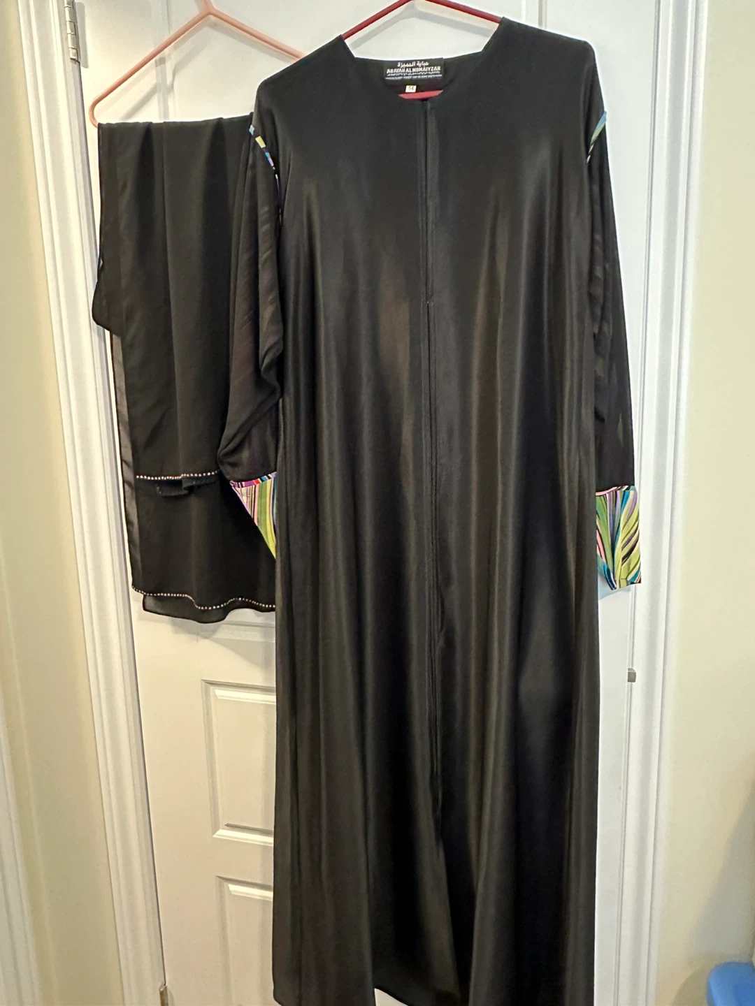 Abayan Al Momaiyzah Black Abaya with Scarf Size 54