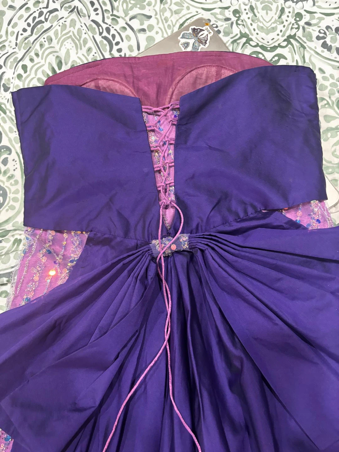 Purple Sequin Corset Gown - photo 4