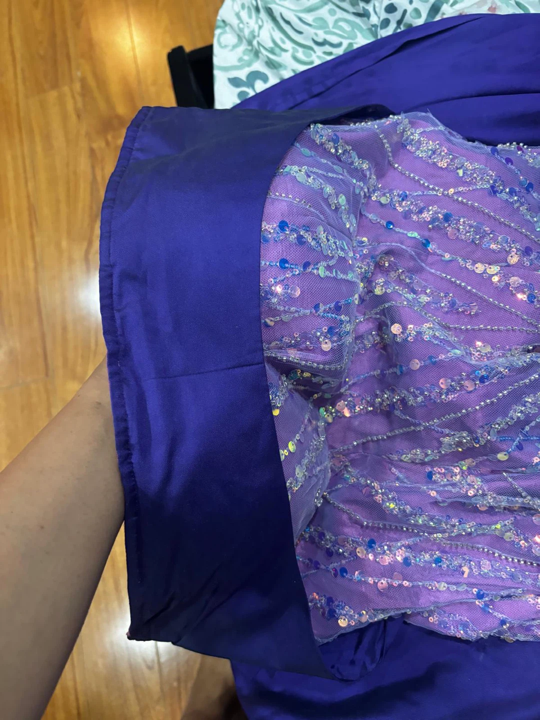 Purple Sequin Corset Gown - photo 5