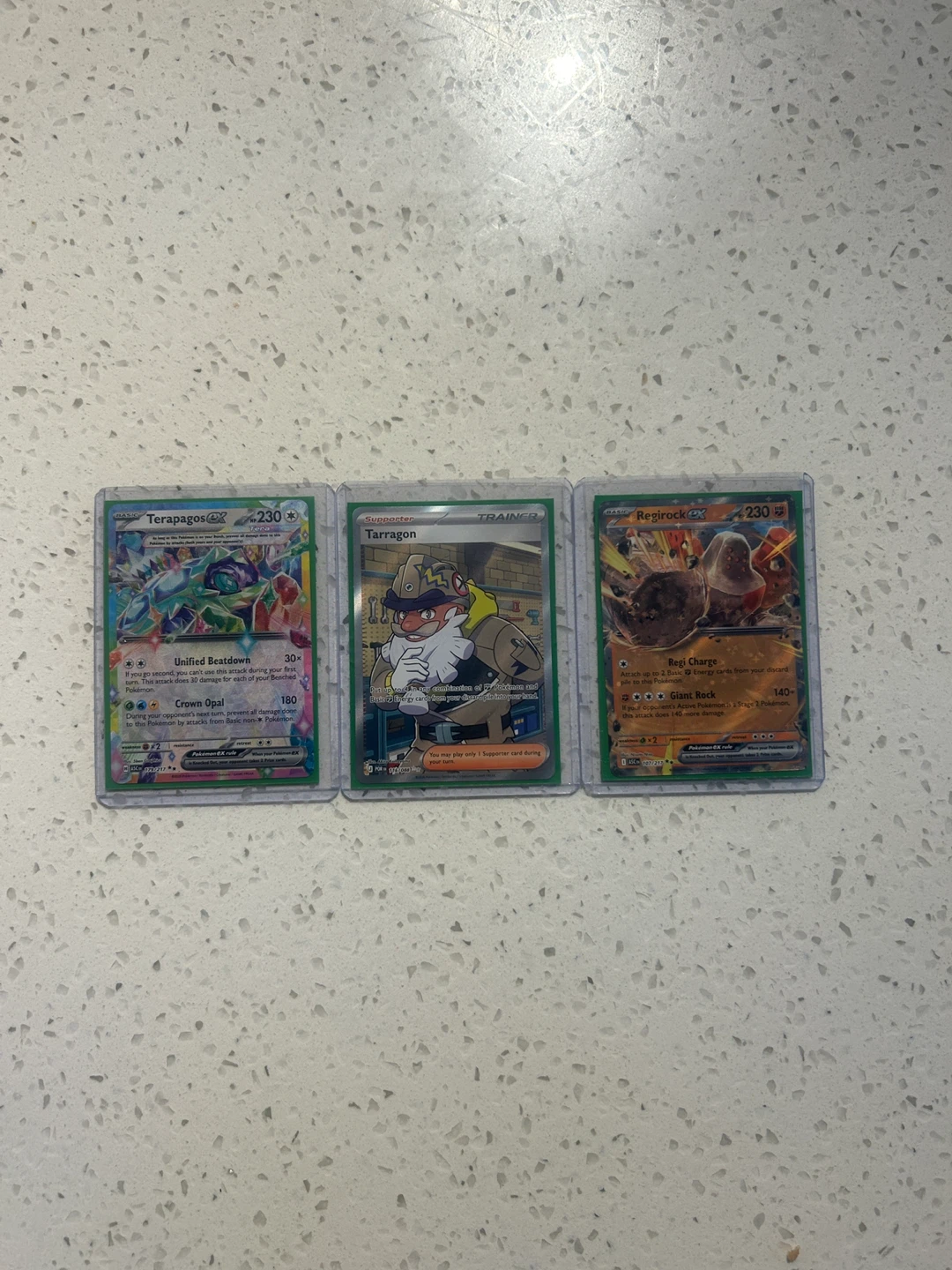 Pokemon TCG Cards - Terapagos EX, Tarragon, Regirock EX