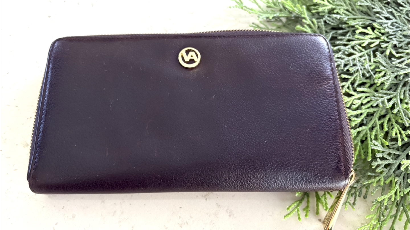 VALENTINA Zip Around Wallet - Brown Leather - photo 2