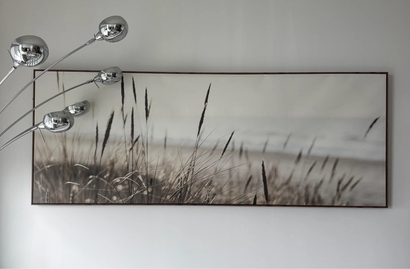 Large Framed Wall Art - Beach Grass Landscape