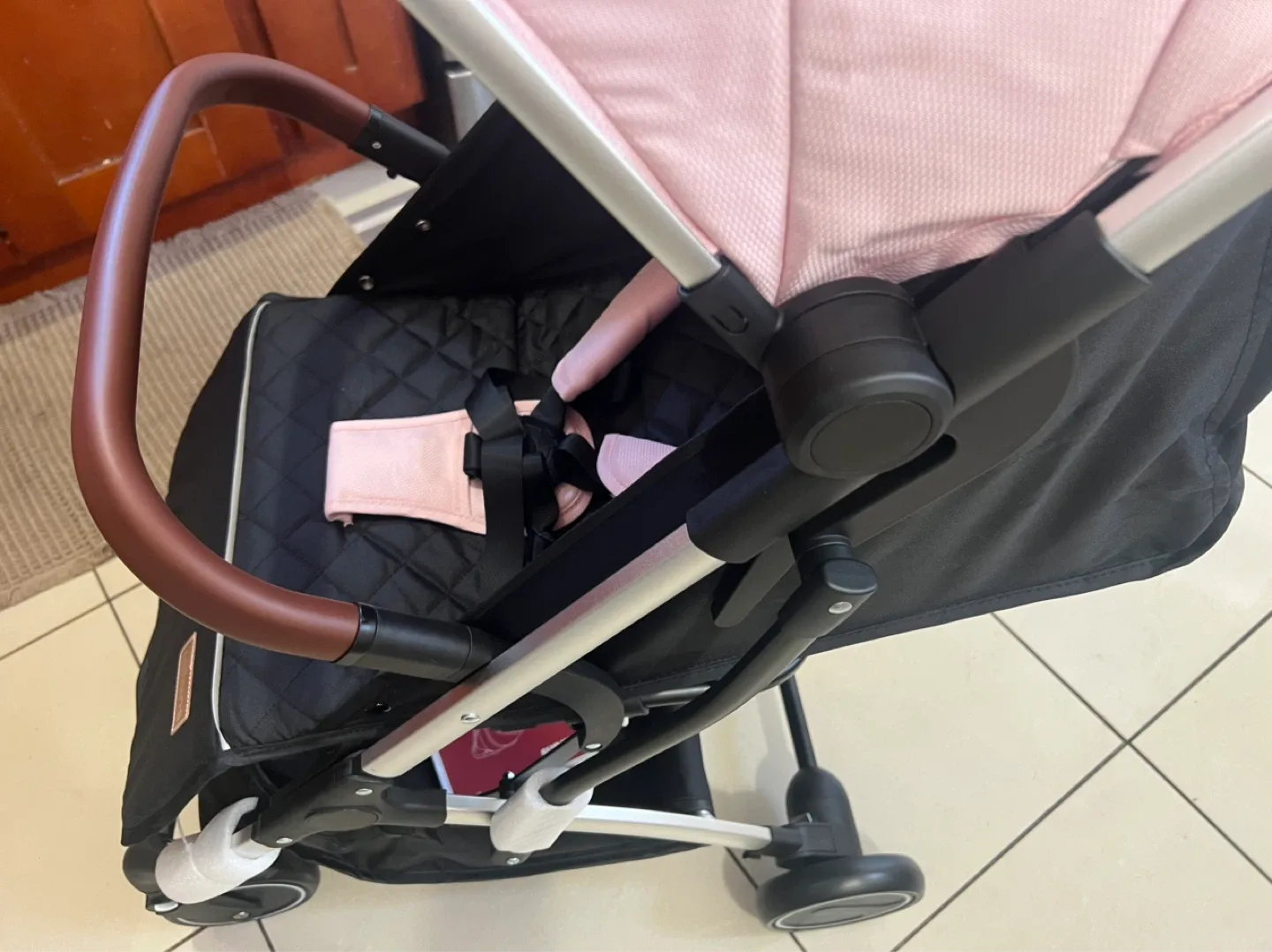 Pink and Black Stroller