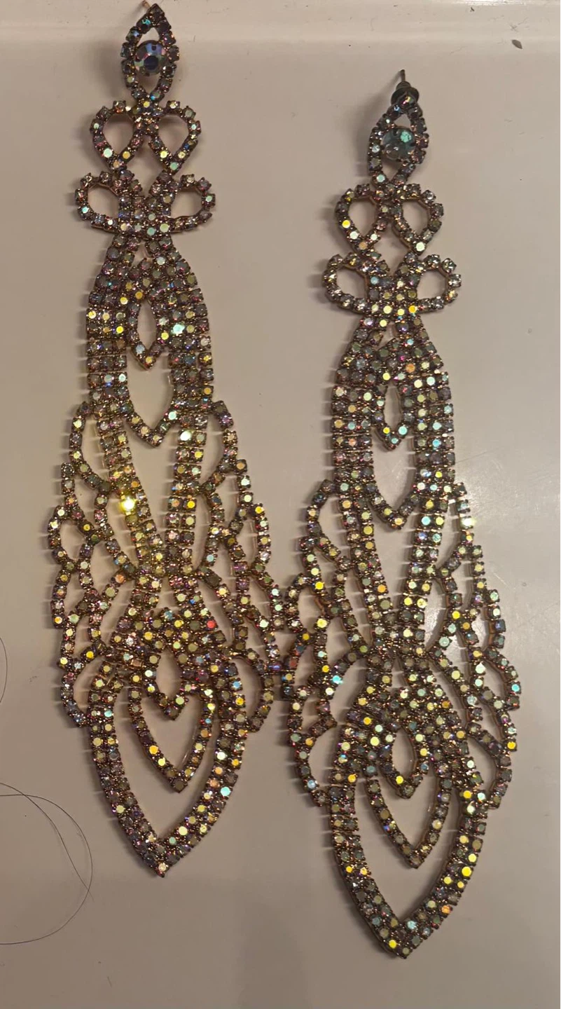 Sparkly Rhinestone Dangle Earrings