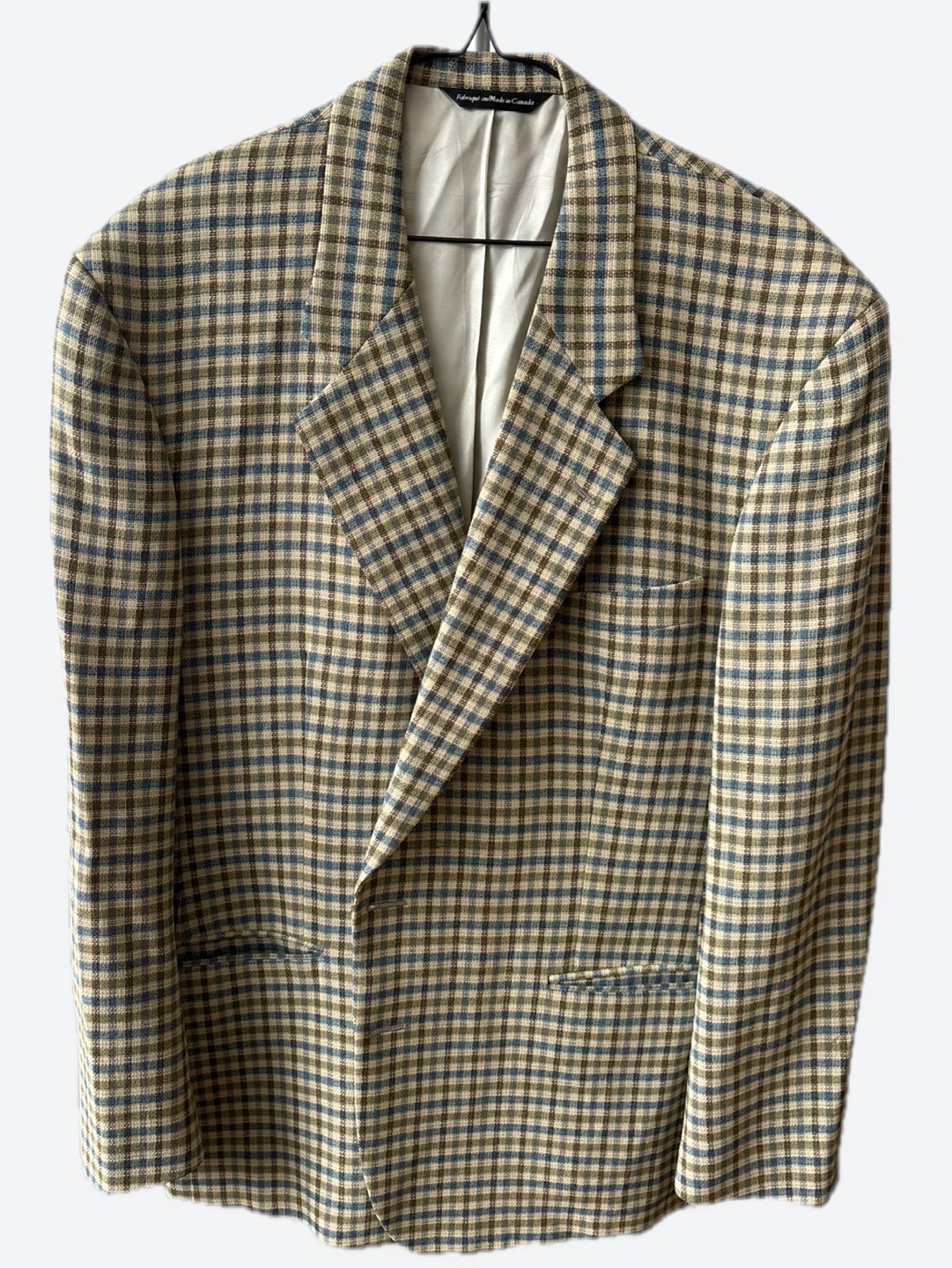 SamuelSony Men's Plaid Blazer - Size 46 US