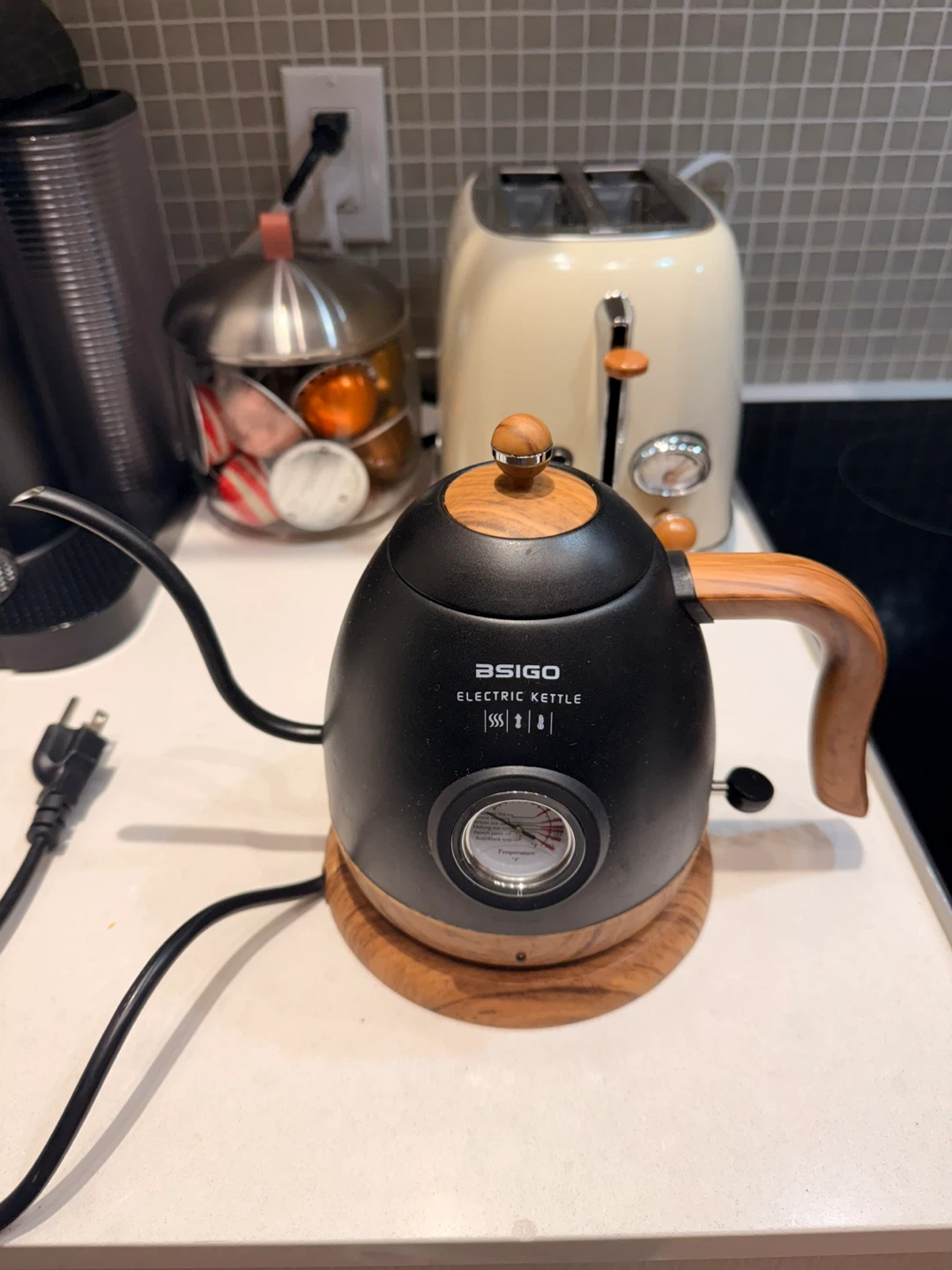 BSIGO Electric Kettle with Temperature Gauge