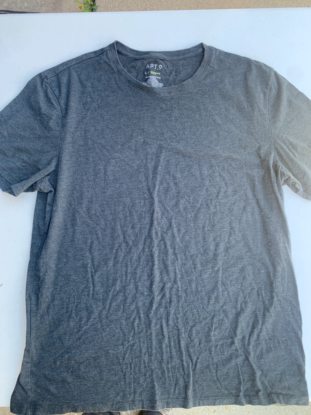 APT.9 Men's Dark Gray Crew Neck T-Shirt Size L