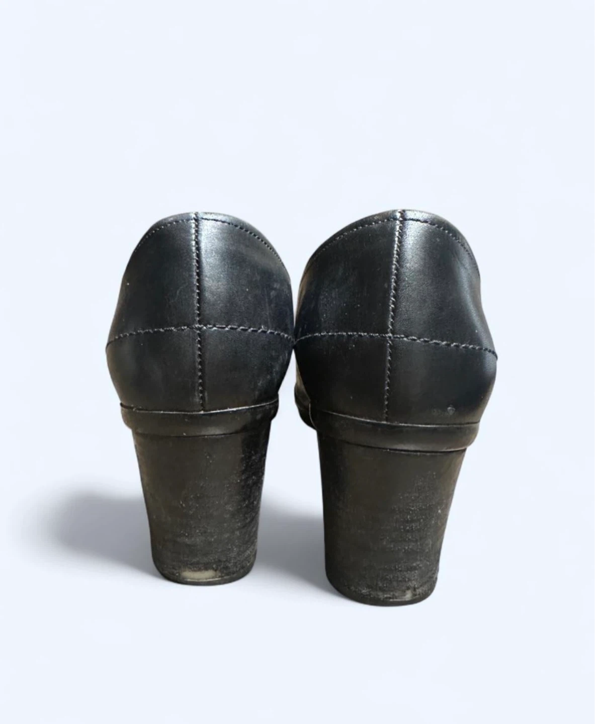 Size 10 - Vintage Rockport Leather Loafer Heels - photo 3