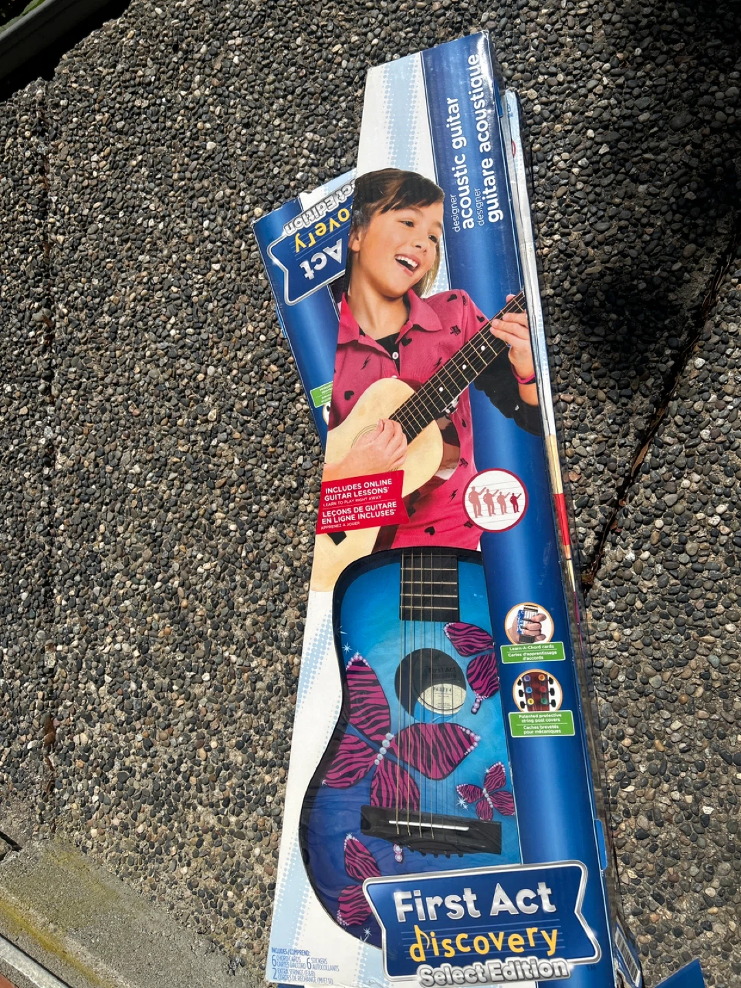 First Act Discovery Acoustic Guitar - Pink Love Rock - photo 3