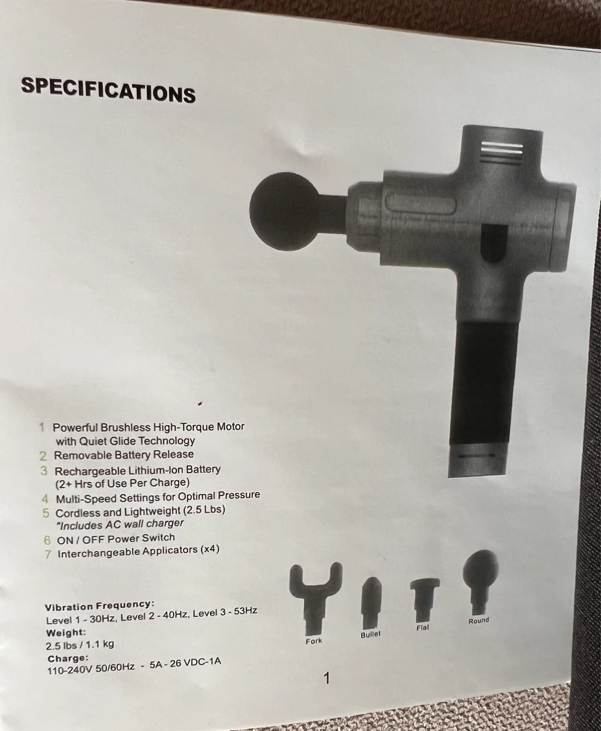 🌱 Massage Gun with Carrying Case and User Manual - photo 2