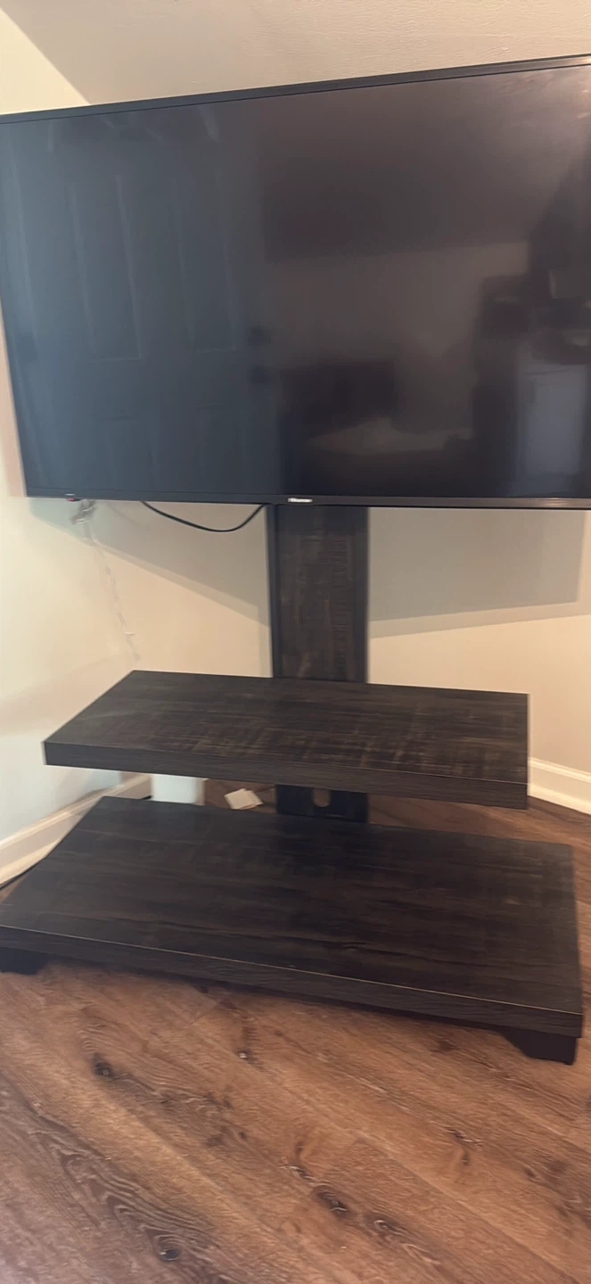 Dark Wood TV Stand with Mount - photo 2