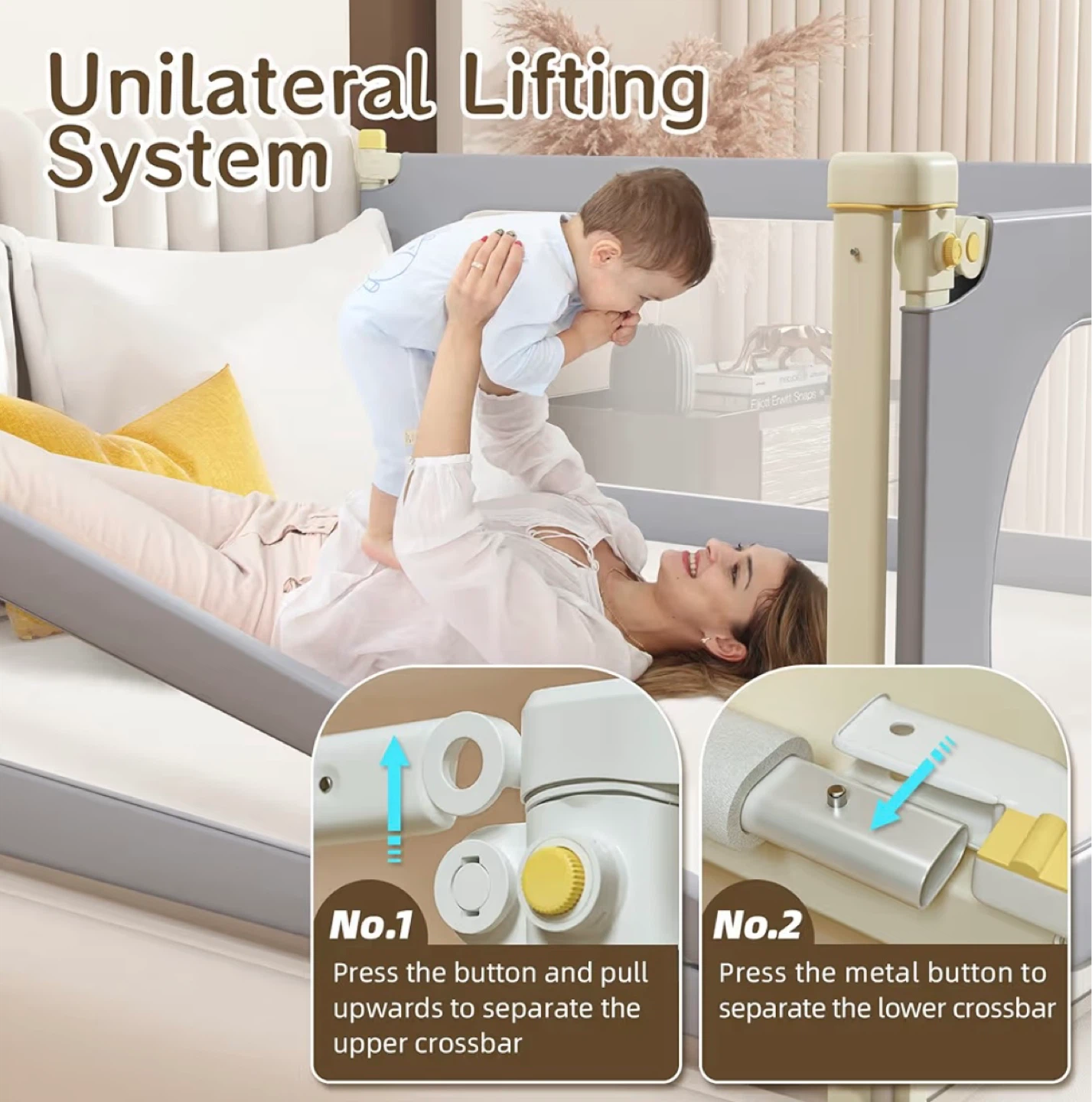 EAQ 3 Pack Baby Guard Bed Rails for Toddlers - photo 5