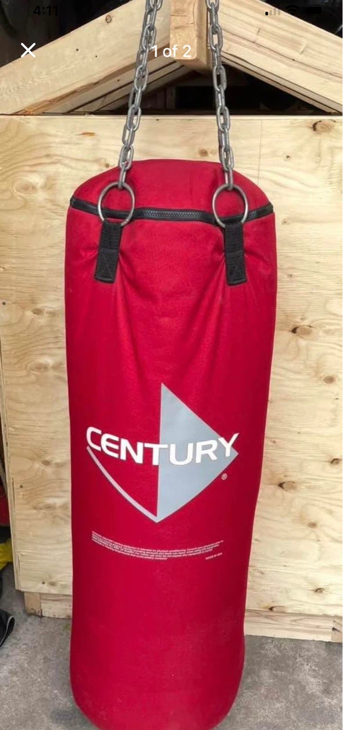 Century Red Punching Bag with Chain