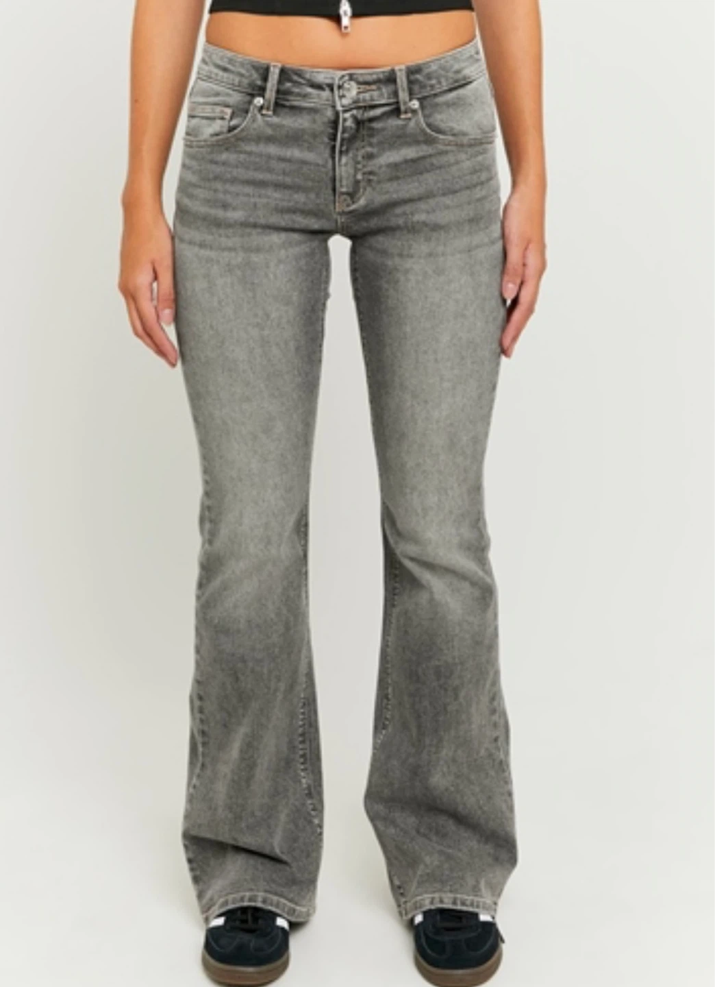 Women's Grey Flare Jeans