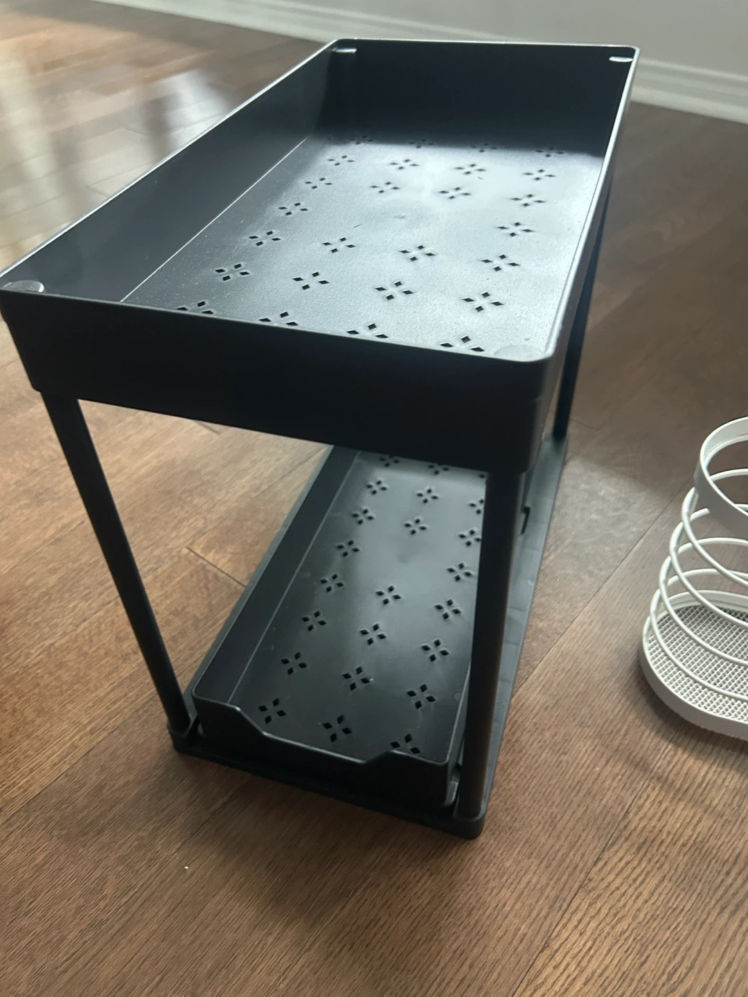 Black 2-Tier Rolling Storage Cart Organizer - photo 2