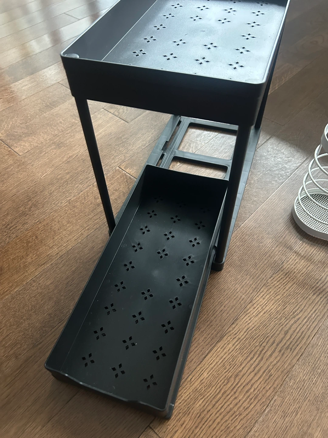 Black 2-Tier Rolling Storage Cart Organizer - photo 3