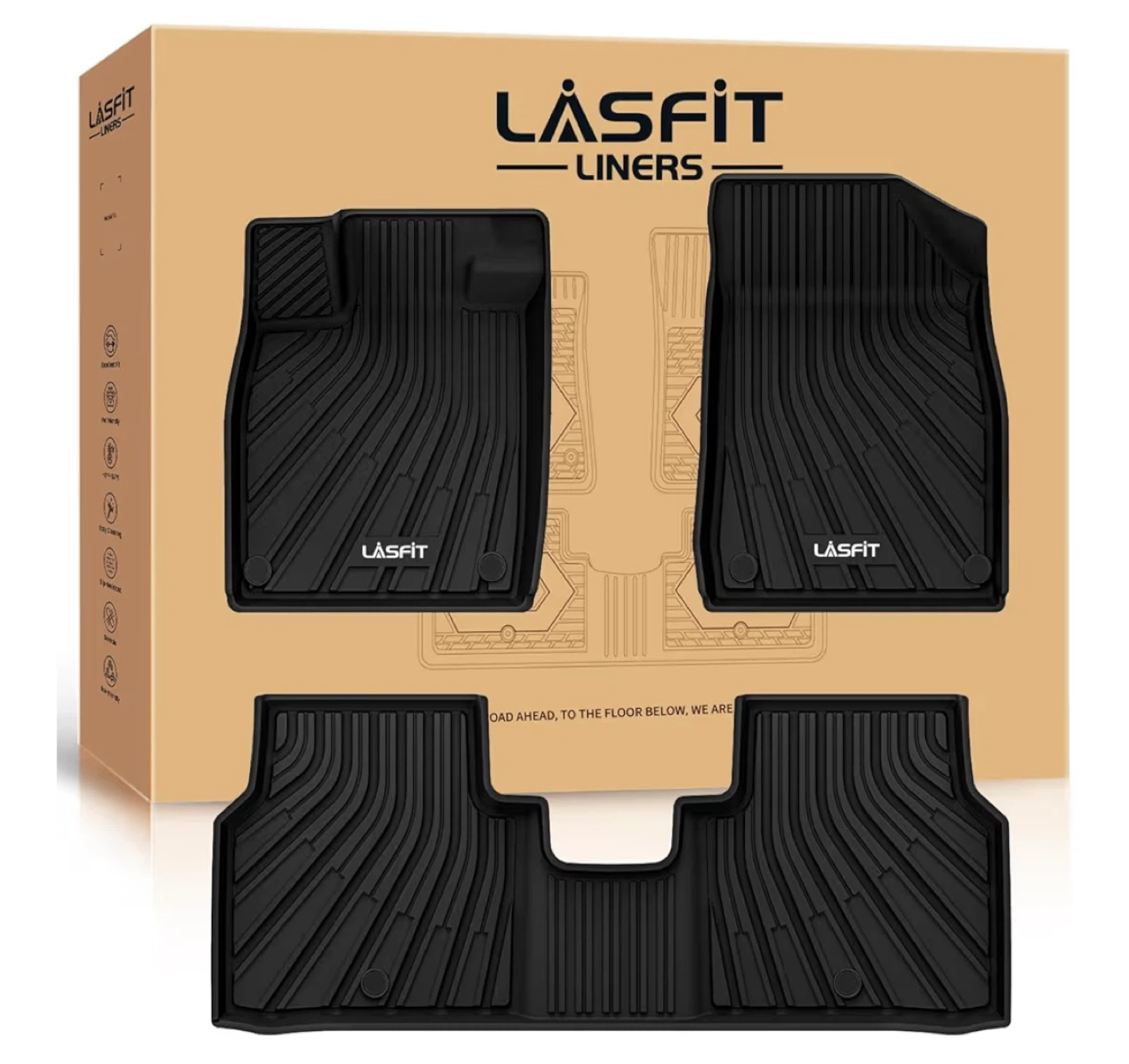 LASFIT Floor Liners for VW ID.4 2021-2024 - Black