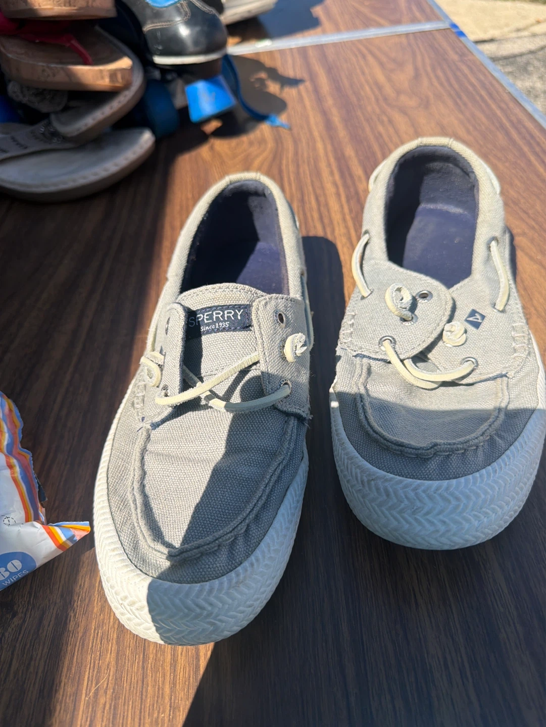 Sperry Top-Sider Grey Canvas Boat Shoes - photo 2