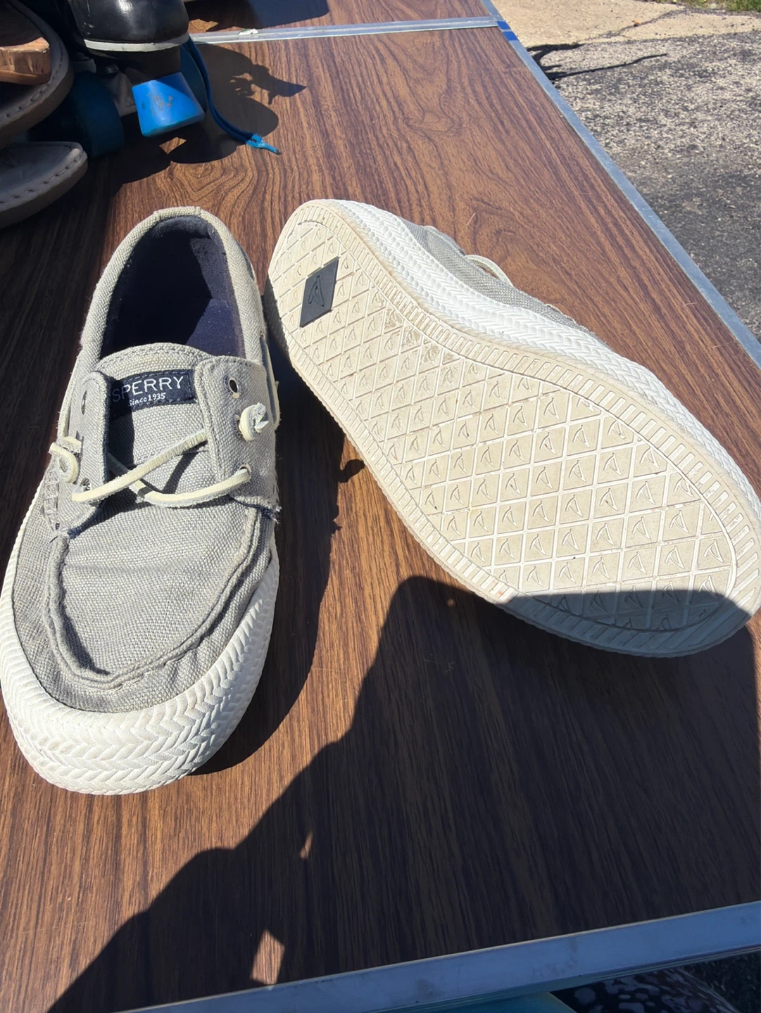 Sperry Top-Sider Grey Canvas Boat Shoes - photo 3