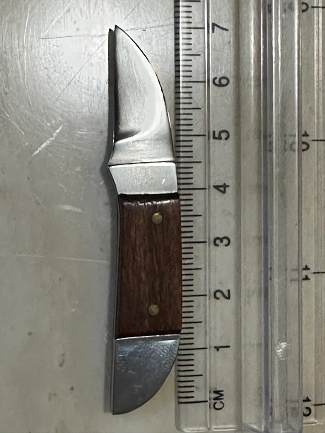 Small Pocket Knife with Wooden Handle and Sheath (NEW) - photo 2