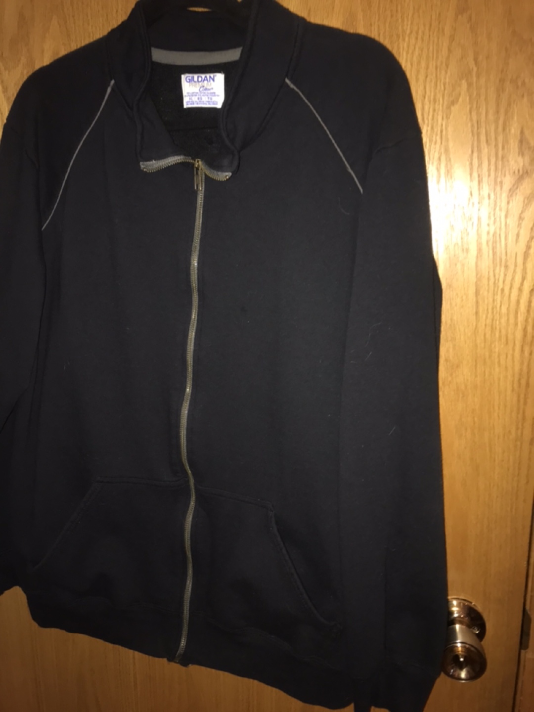Gildan Premium Fleece Black Full Zip Jacket XL