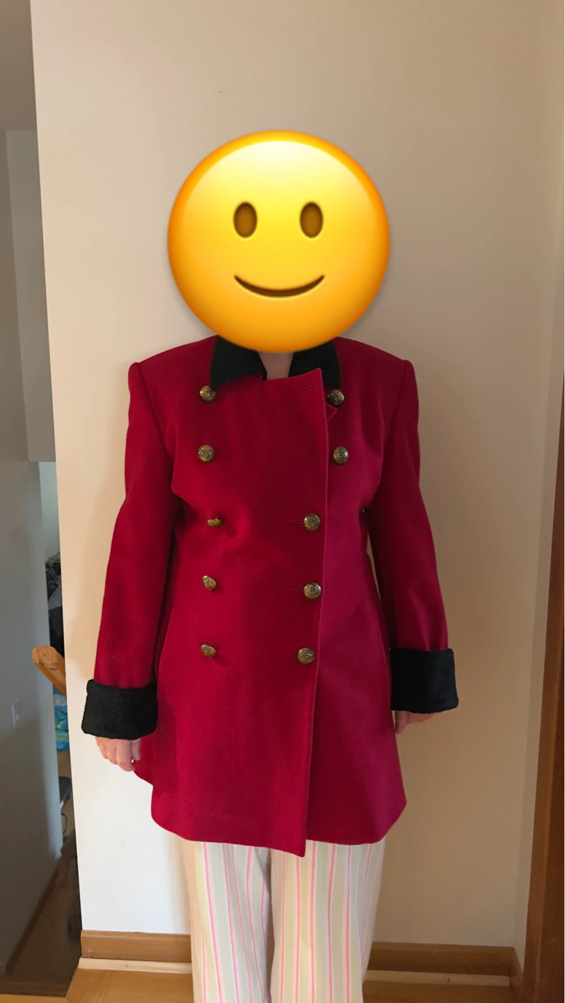 Red Cashmere Blend Coat