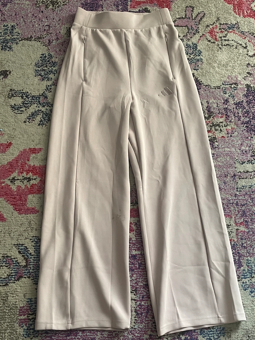 Adidas Women's Wide Leg Pants Size XS Beige